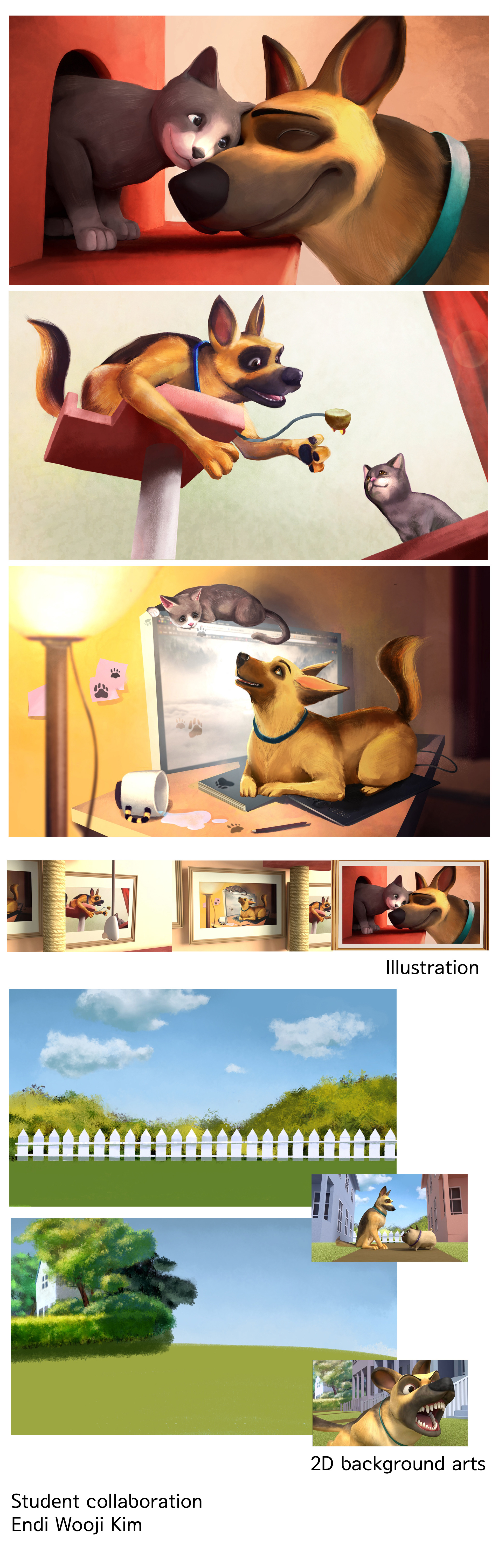 2D artwork for feature short animation film