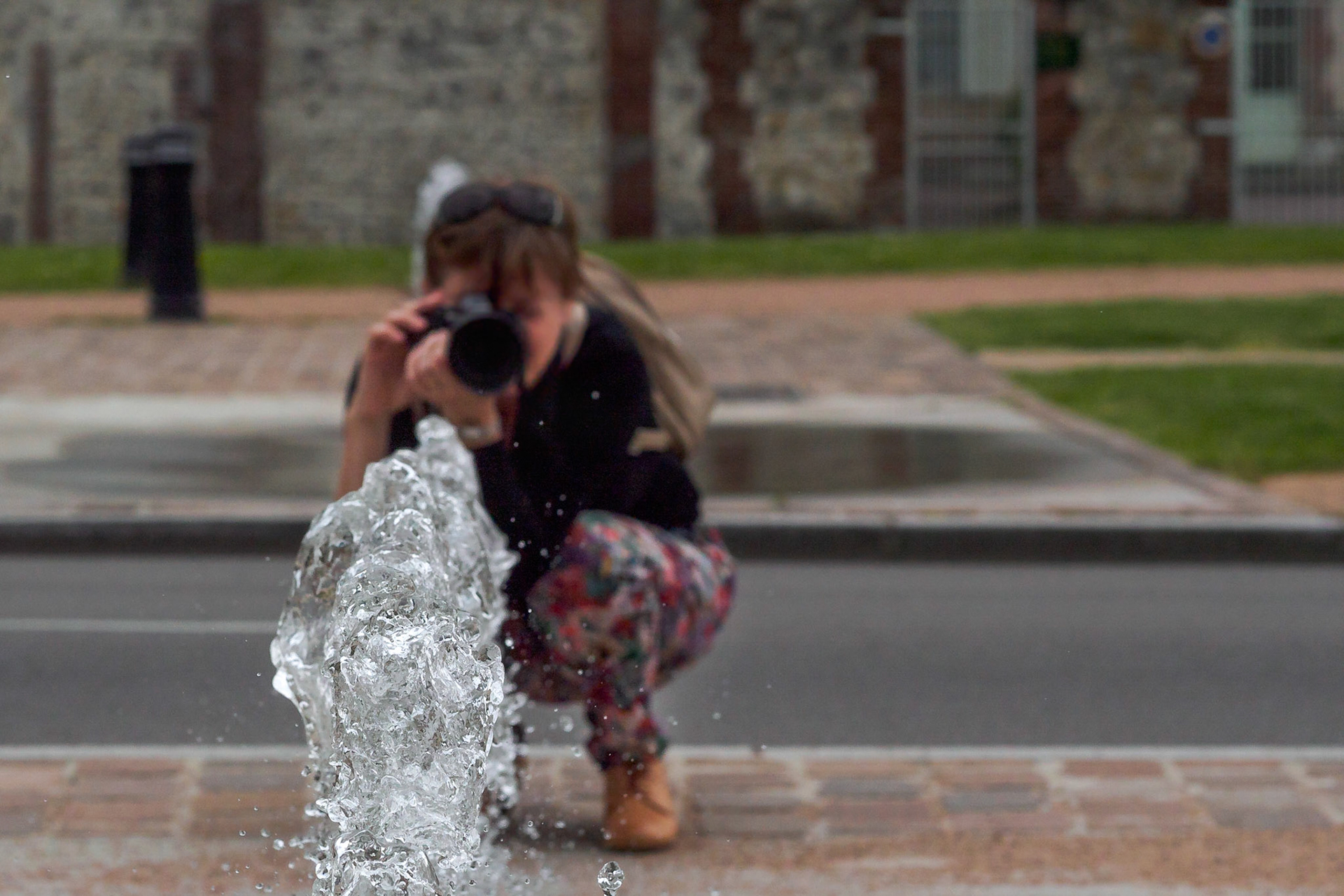 Hilde at work in Honfleur, Normandy