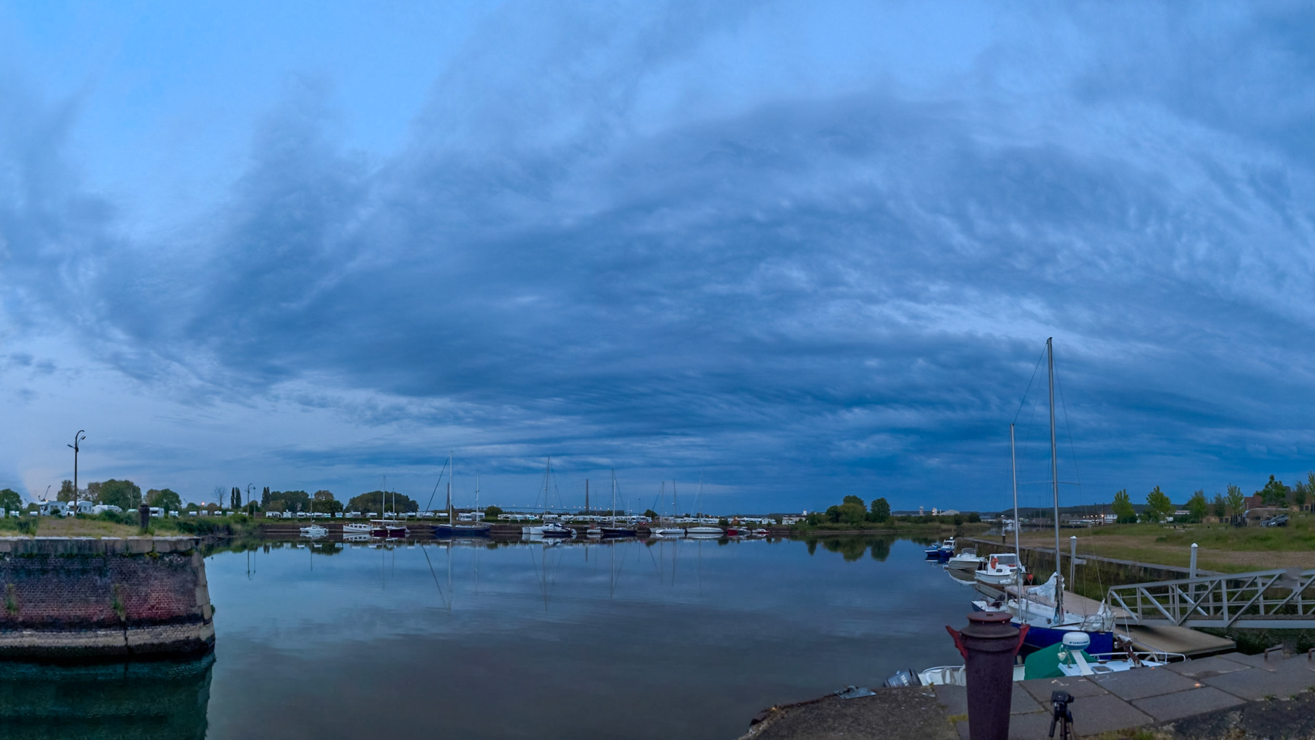 Carnot dock in the harbor of Honfleur, Normandy.