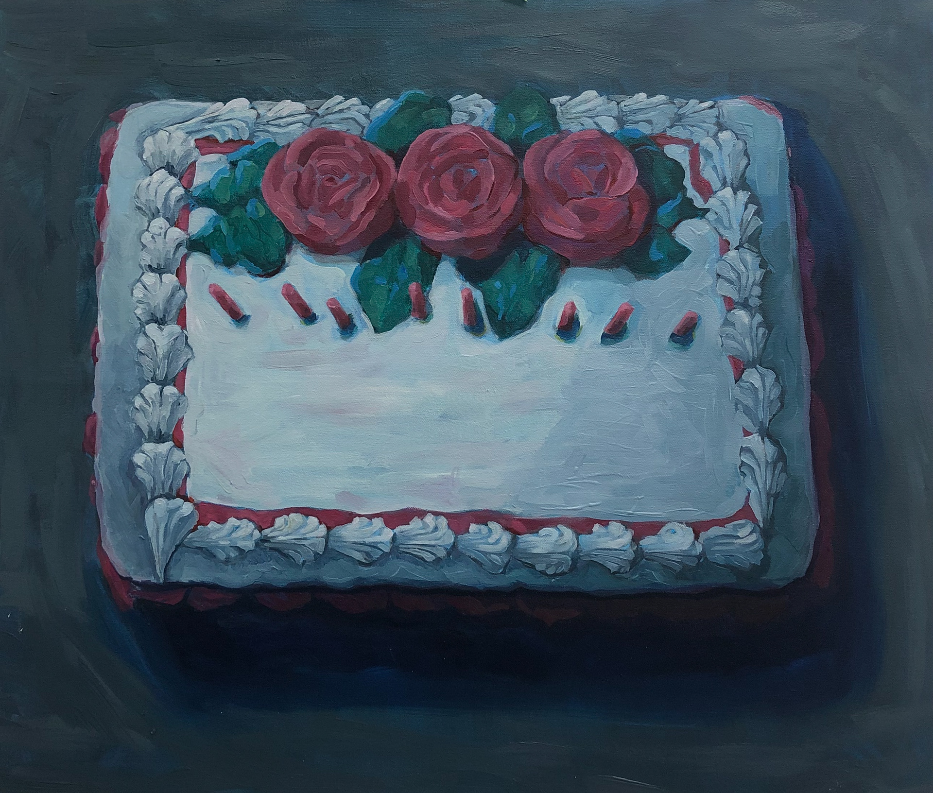 Happy Birthday Sweetheart II - oil on canvas board
