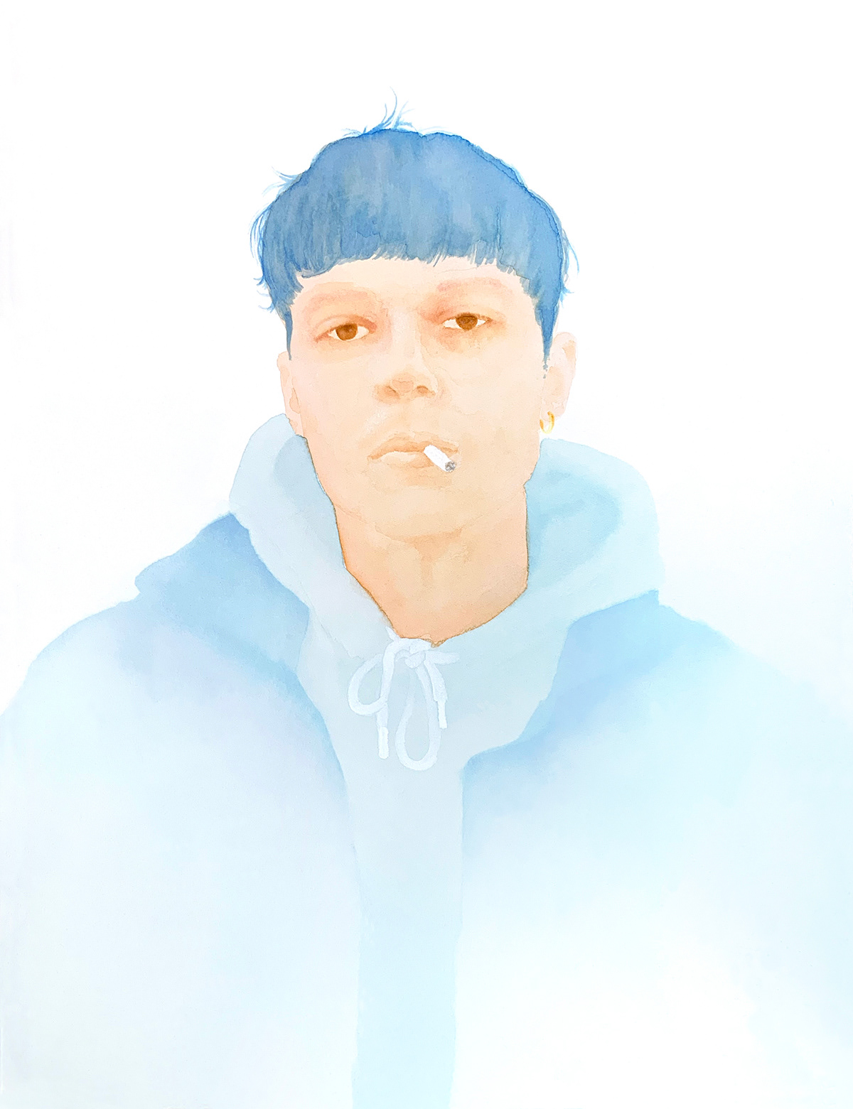 "Nicotine Concrete" Aquarelle sur papier 310x410 mm 2020