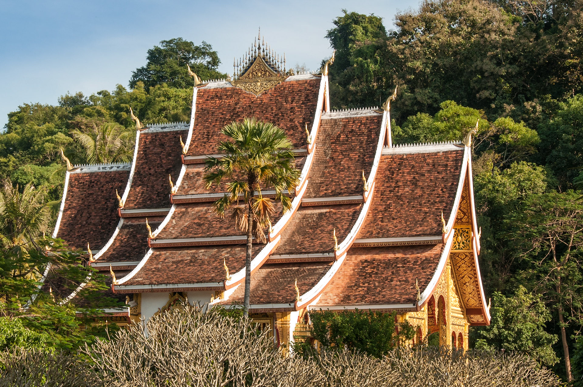 Laos, Luang Prabang, Haw Kham, the main temple at the grounds of the palace