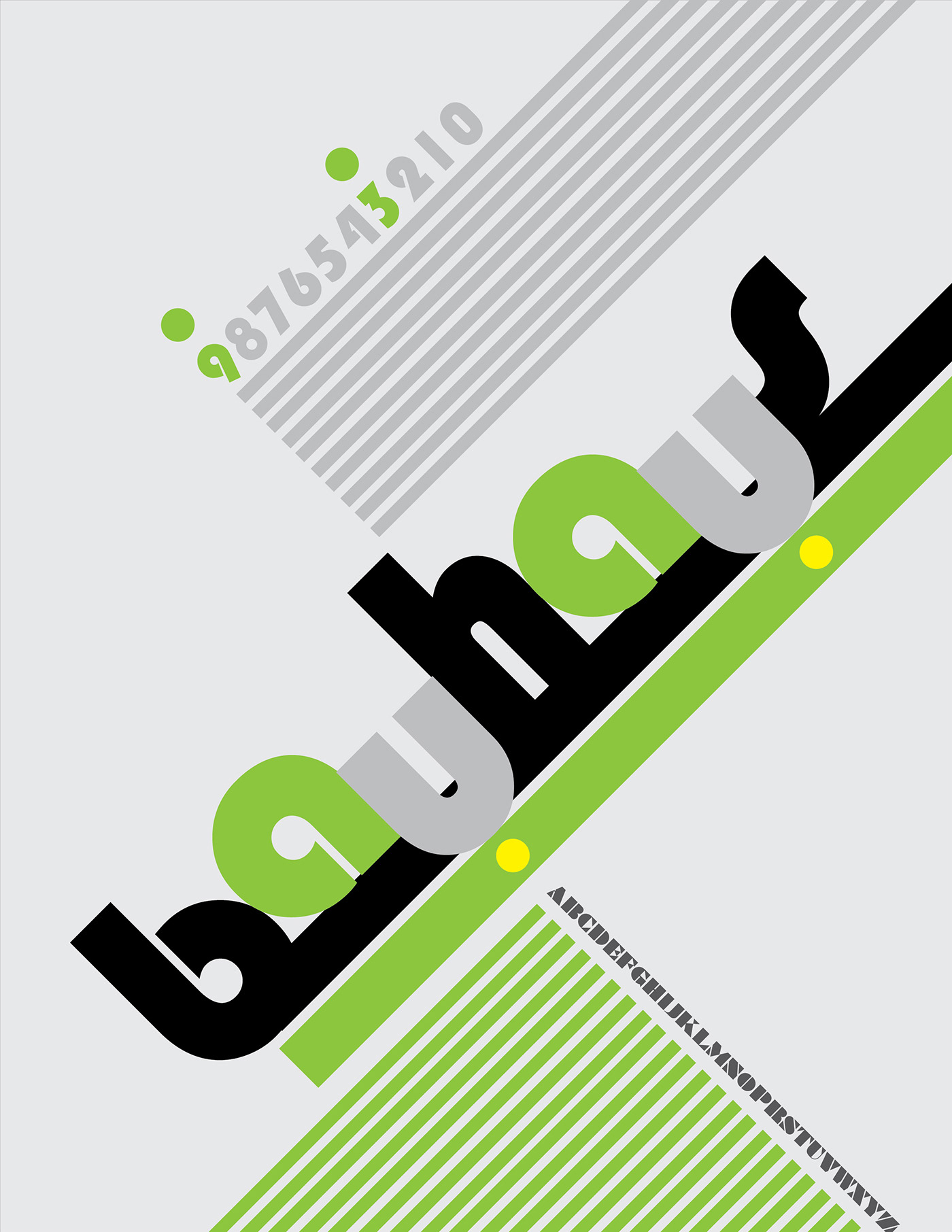 Zin Taskiran Graphic And Web Design Bauhaus Font Poster