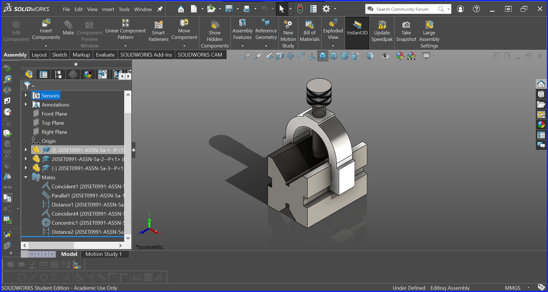 Small Clamp Assembly - Solidworks