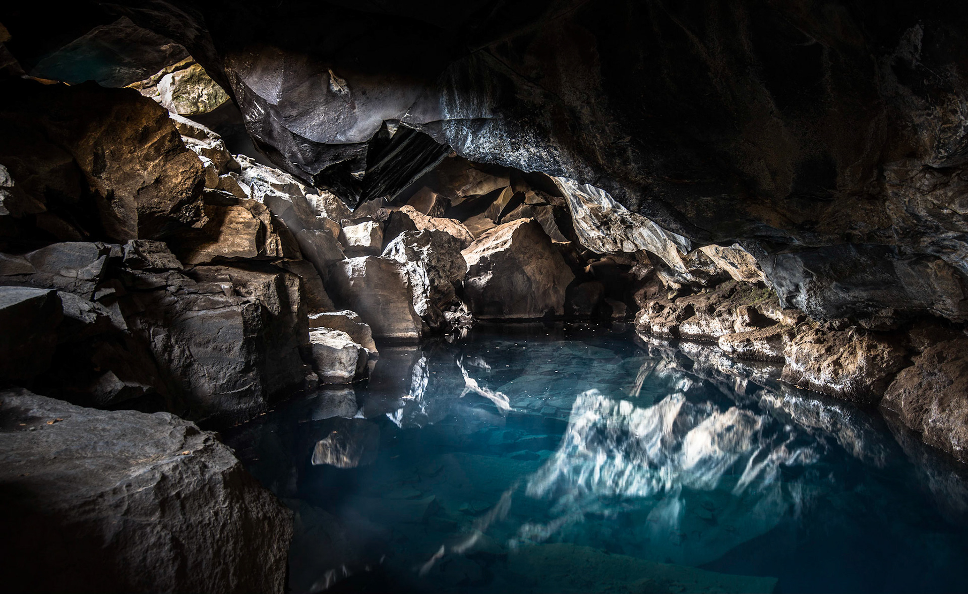 Grjótagjá is a small lava cave and the thermal spring is inside. Grjótagjá was used as a location for filming the fifth episode of the third season of Game of Thrones, called "Kissed by Fire".