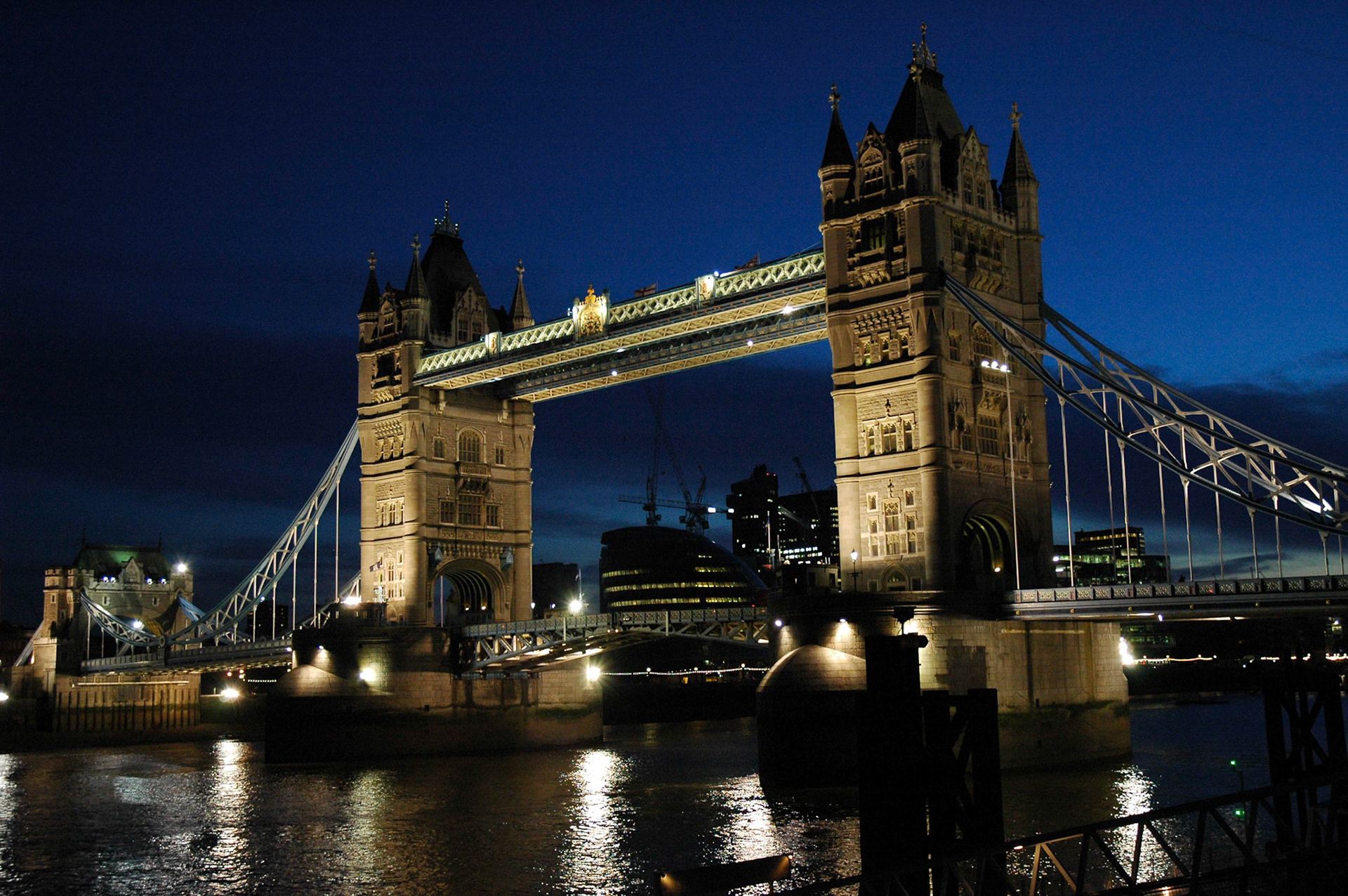 Tower Bridge, London, at night