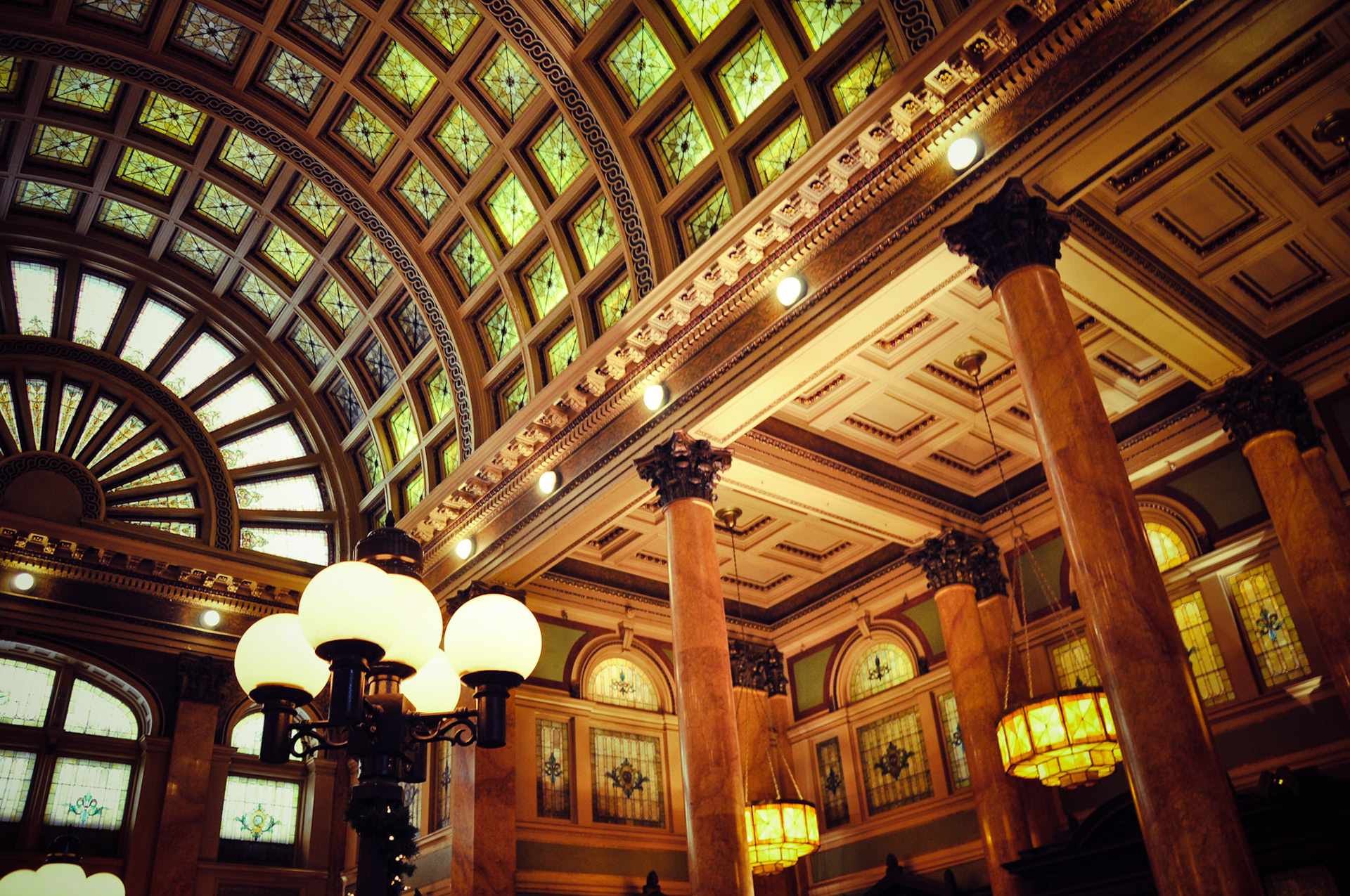 The Pittsburgh & Lake Erie Railroad Station was built in 1898 and was used as a passenger rail station until the 1960s.  The station has been repurposed and is now the Grand Concourse Restaurant.  The station is now part of "Station Square," a shopping an entertainment complex on the South Side of Pittsburgh.
