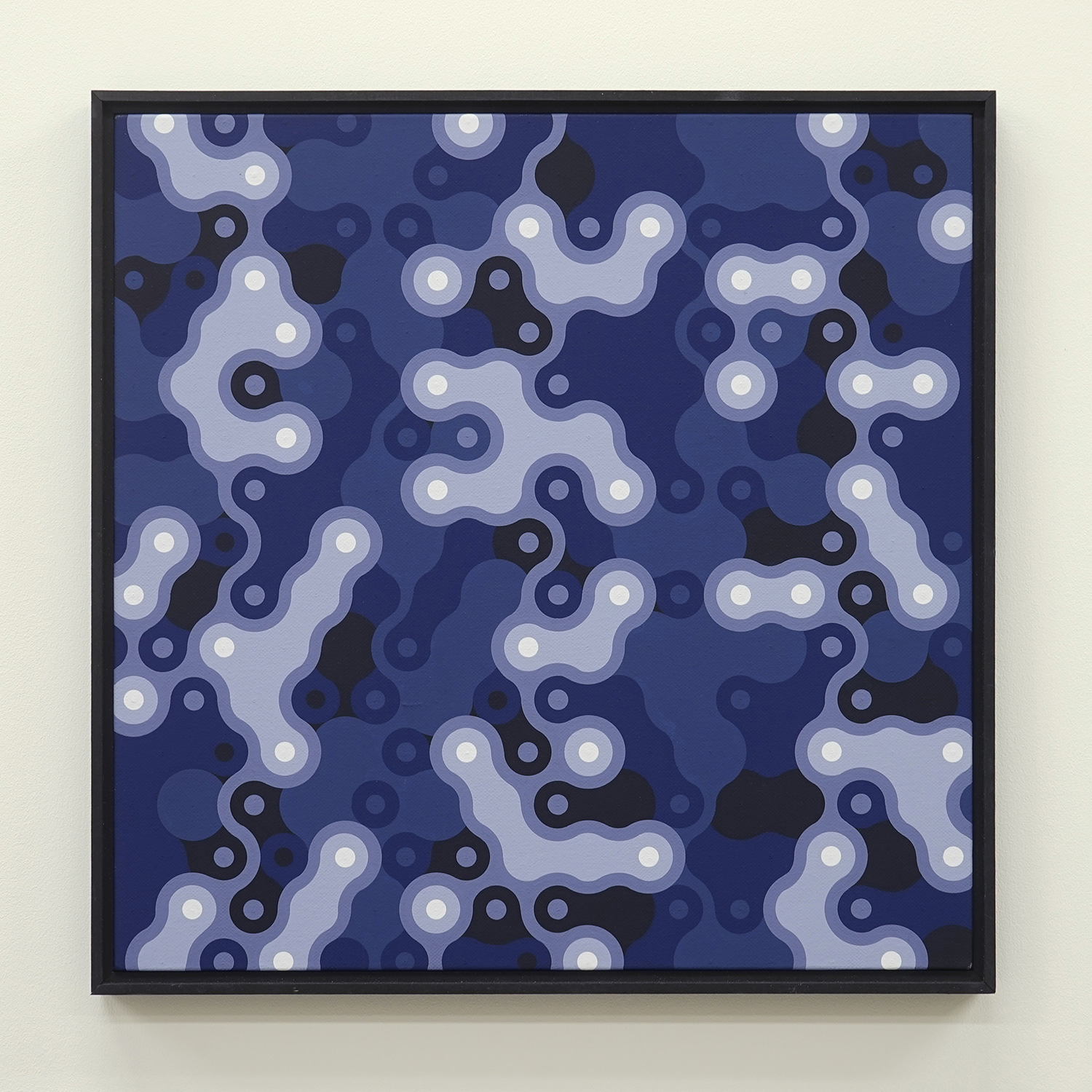 "system construction 0612-1" 2006 acrylic gouashe on canvas 41 x 41cm