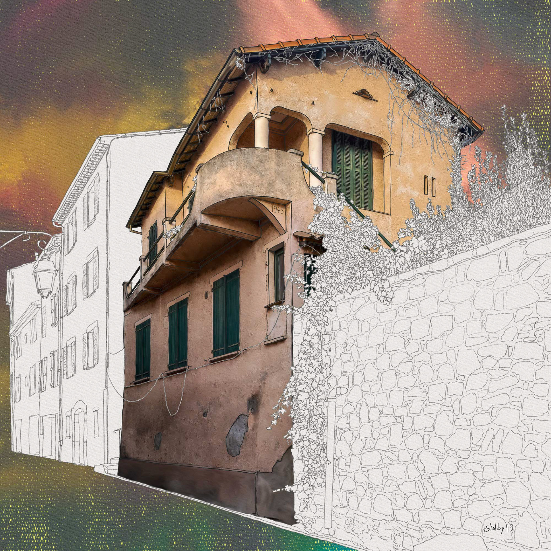 Rue de la Bourgade /1, Tourette-sur-Loup (50x50)
