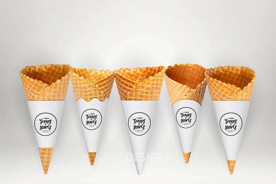 Download IN.C DESIGN STUDIO - Mock Up Template: Ice Cream or Yogurt Cup/Cone