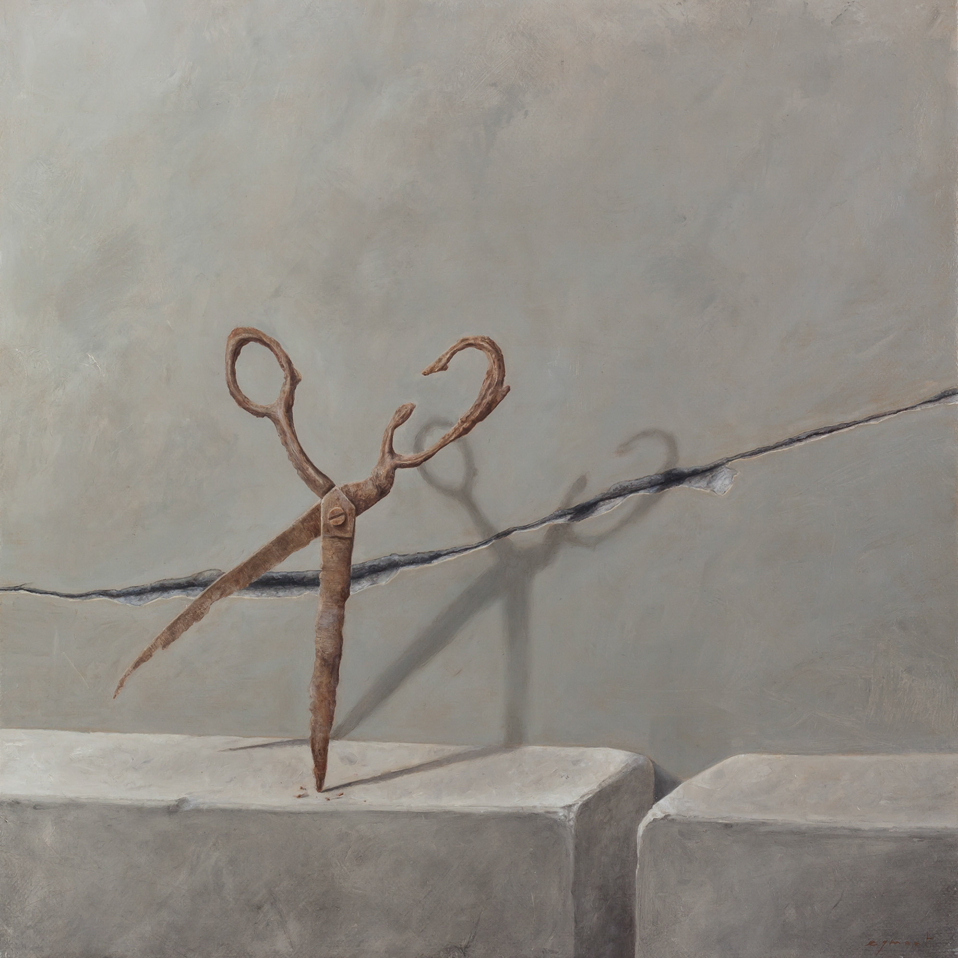 40 x 40 cm. Oil on linen