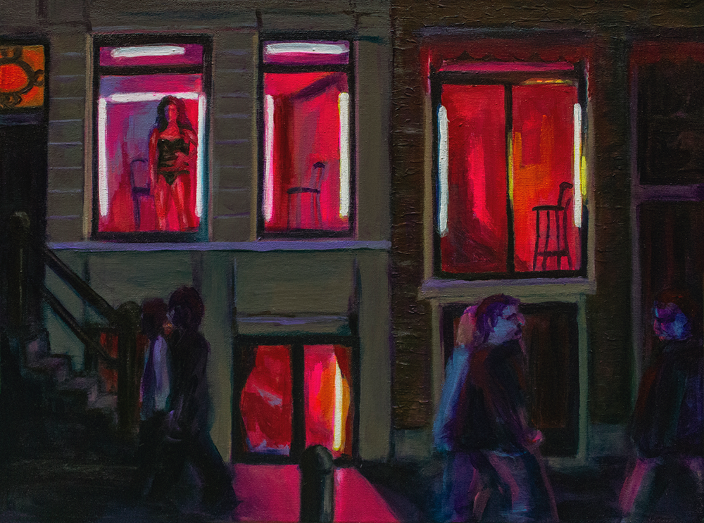 Red Light District II (diptych) 2018 • Acrylics on canvas • 30 x 40 cm