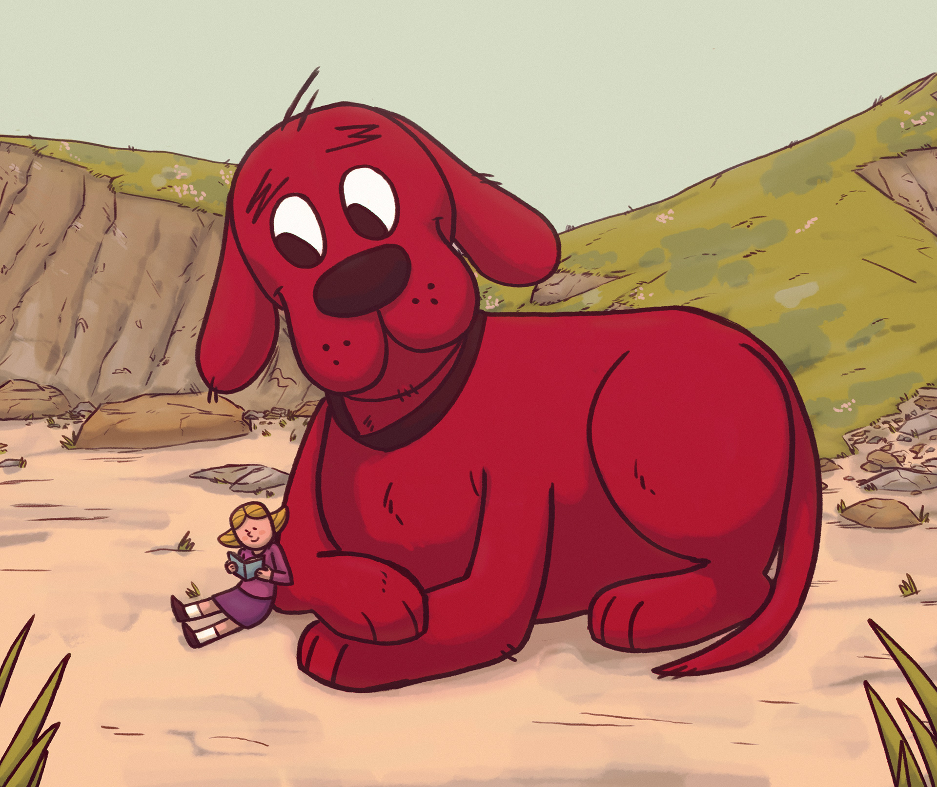 Clifford the Big Red Dog. (fanart) (Photoshop. Dec. 2019)