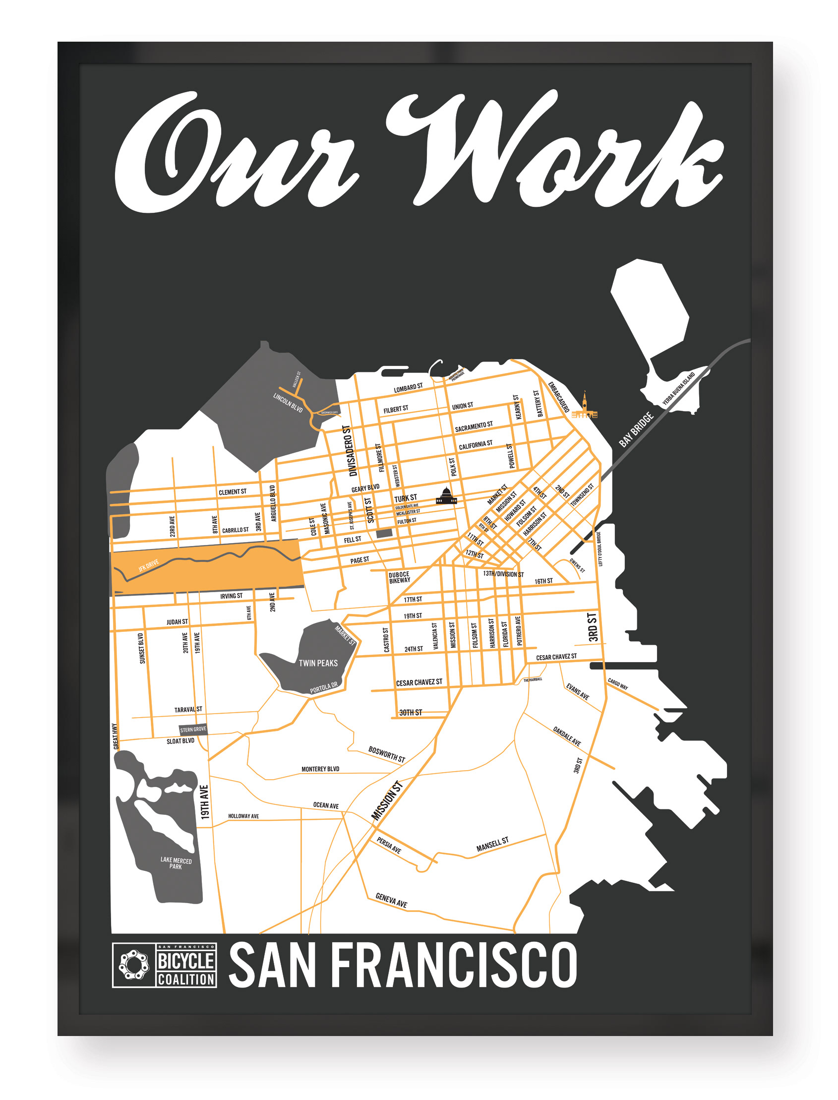 Interactive visual aid map for campaign promotion.
