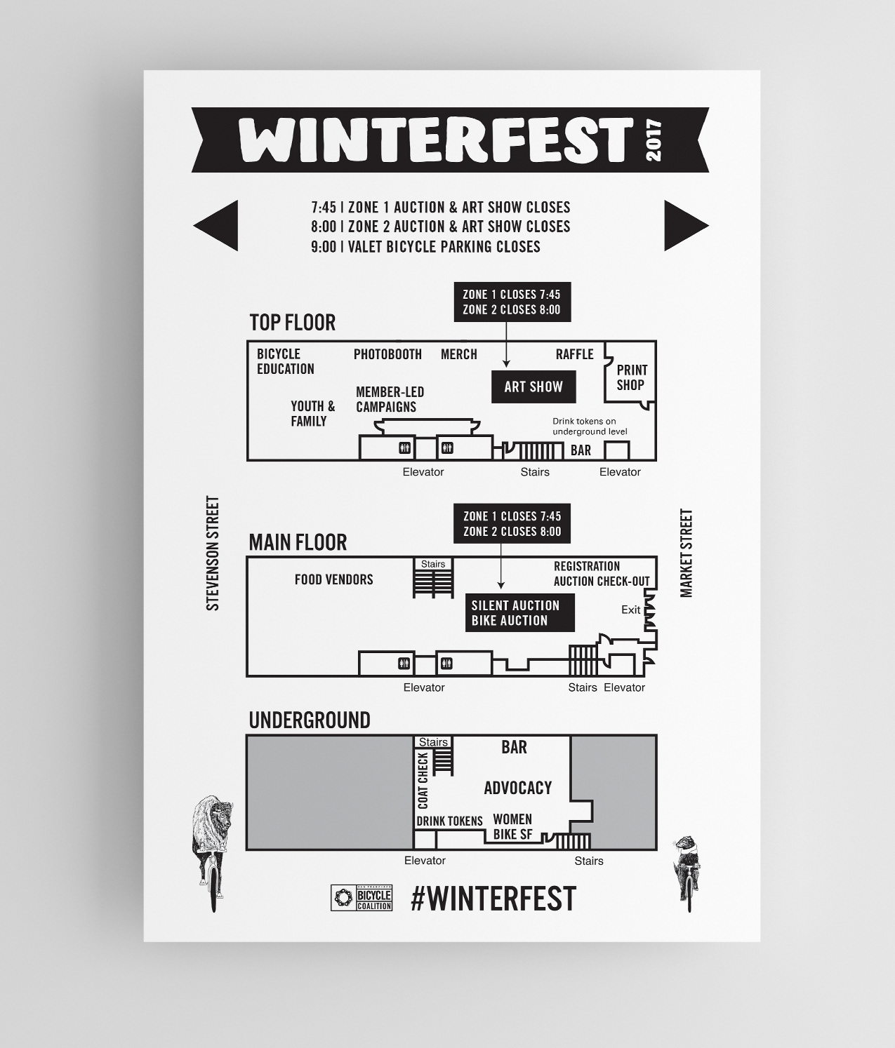 Event map handout, front.