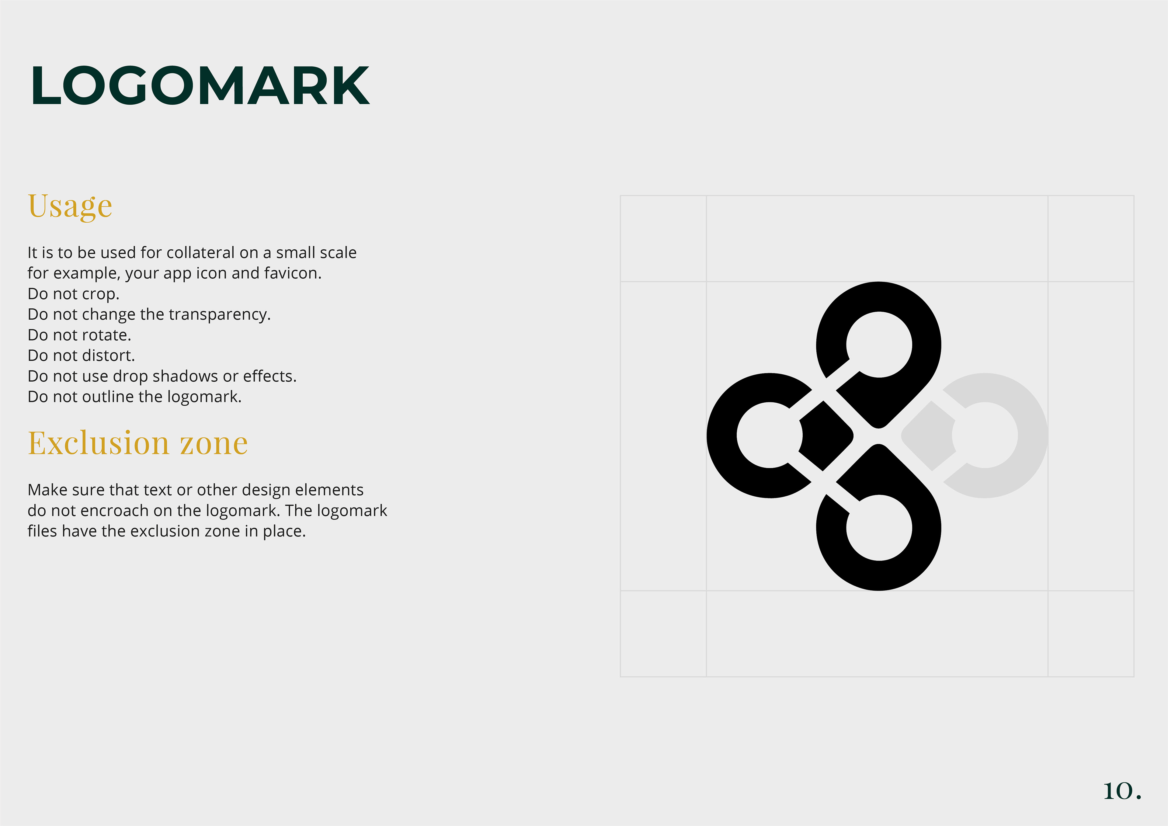 logomark of brand guidelines for now and then a client of freelance graphic designer melissa carne