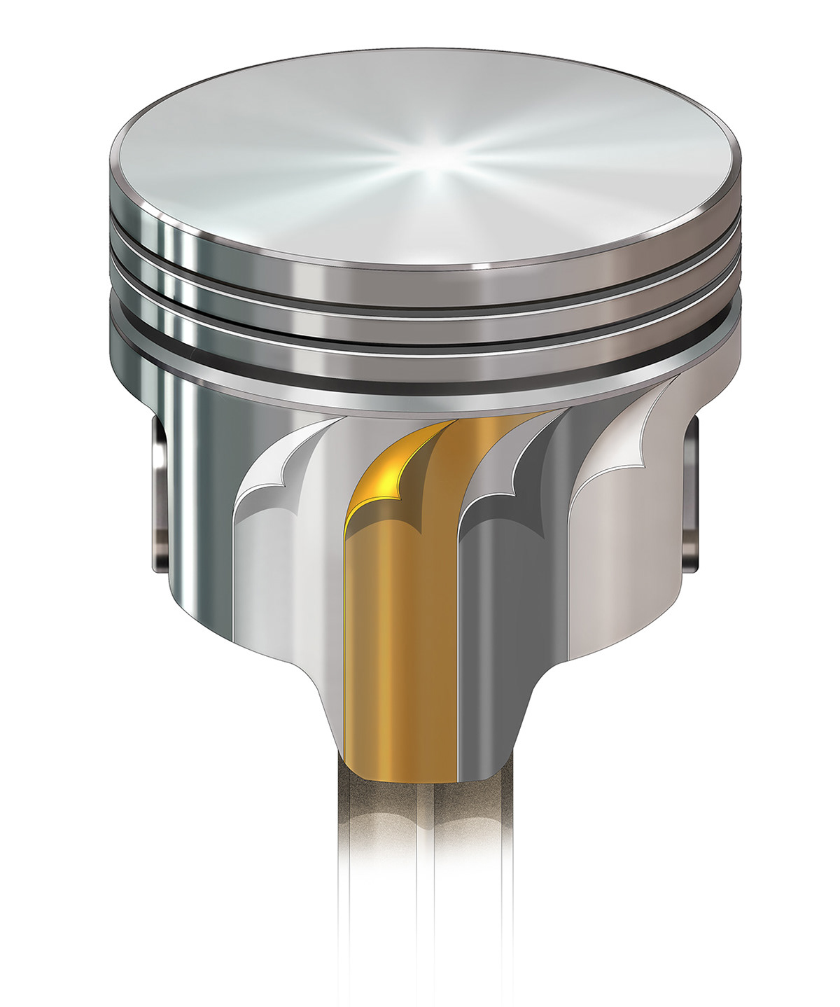 Chevy vega piston skirt layers.