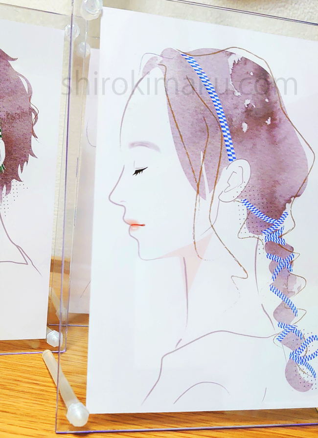 髪留め 商品名入りイラストカード(手織真田紐西村様