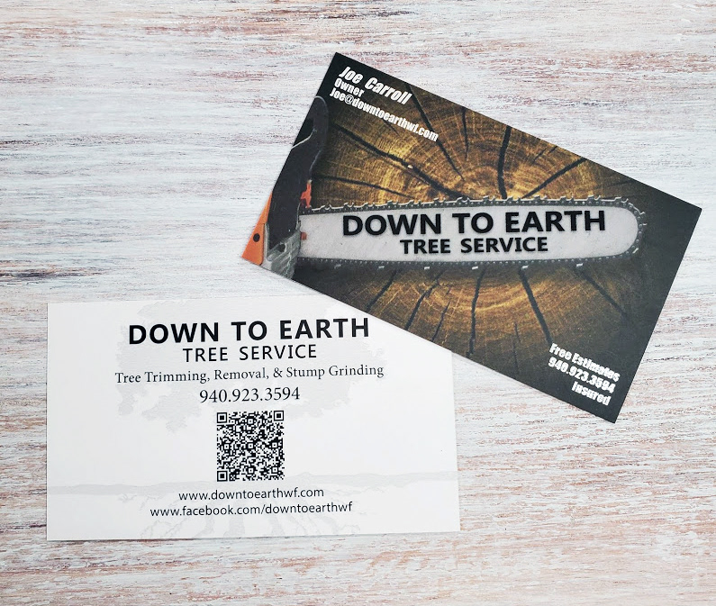 Business Card Design | Down To Earth Tree Services