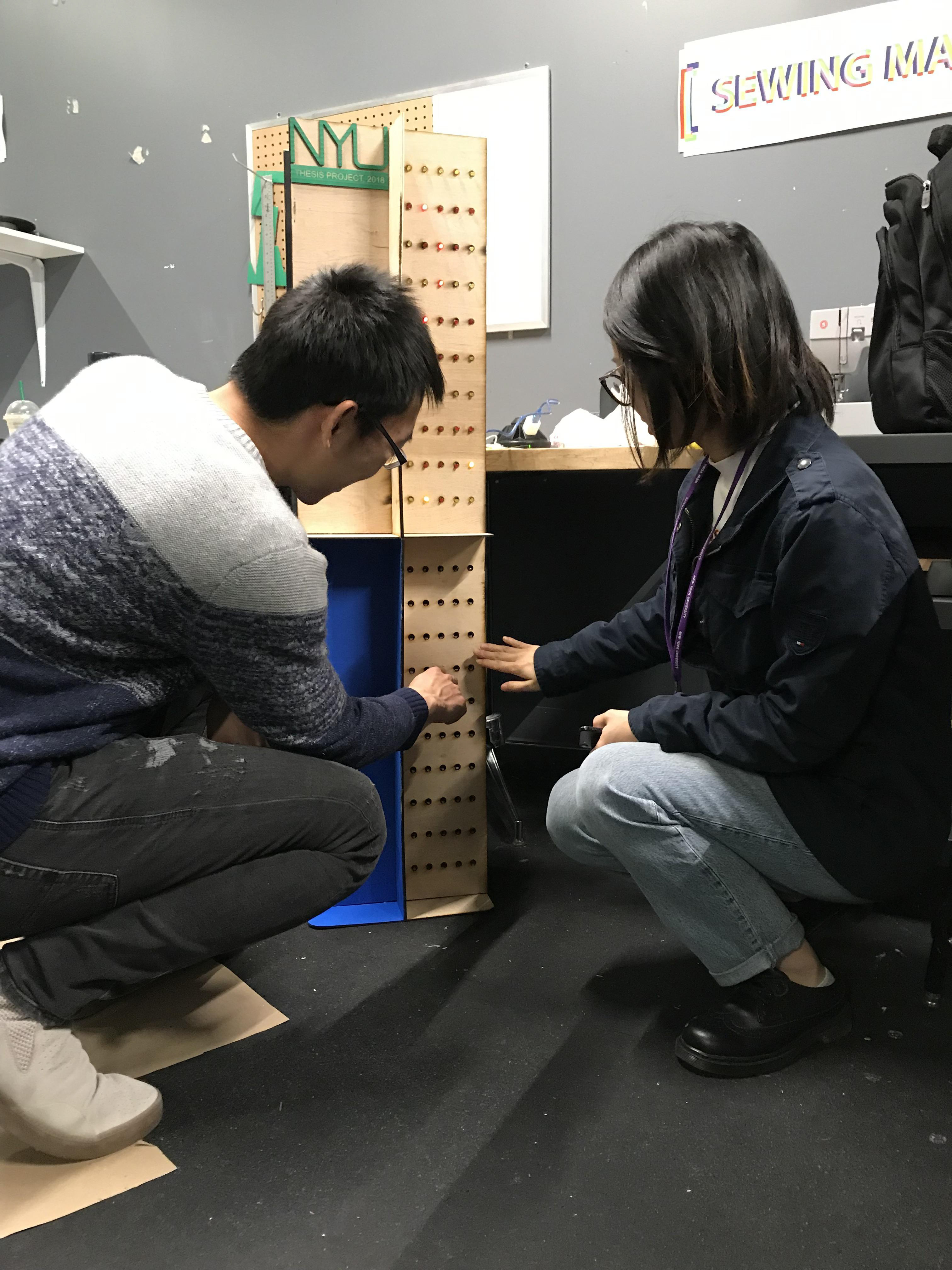 Fig. 24 - Users interacting with the lighting module