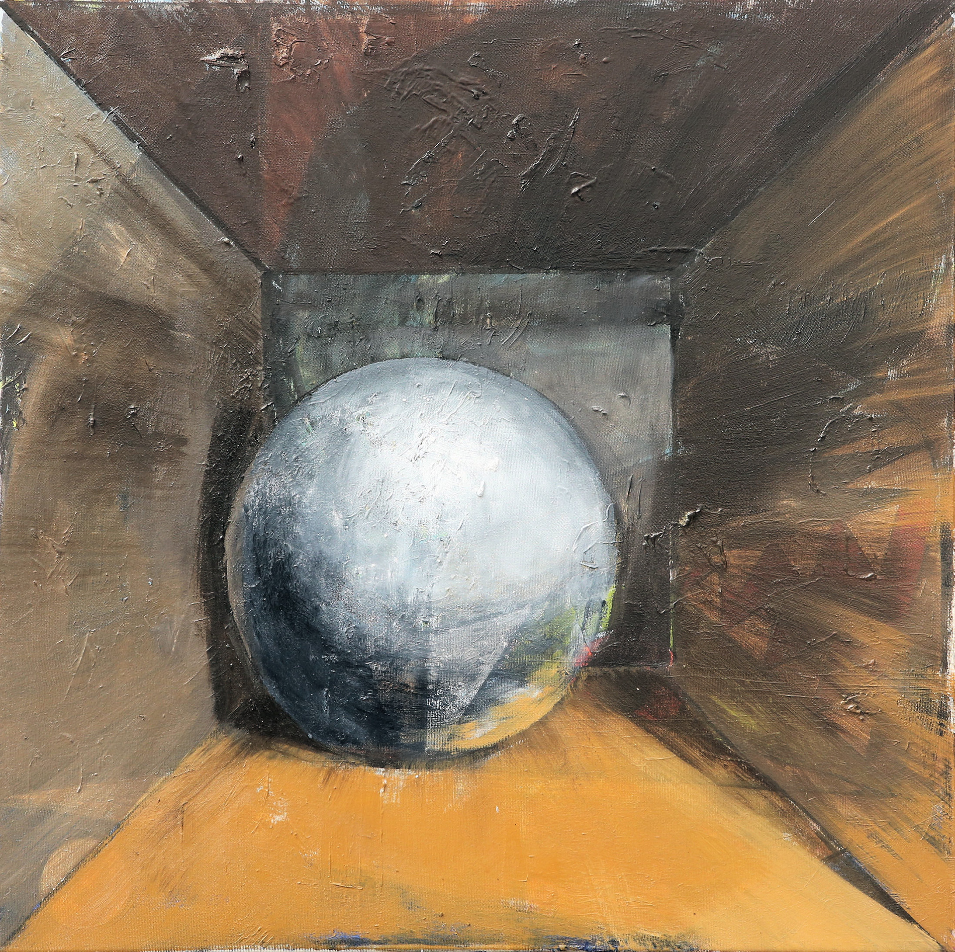 n.404 "The Hidden Ball" Oil on canvas. Year:2016  60 x60cm