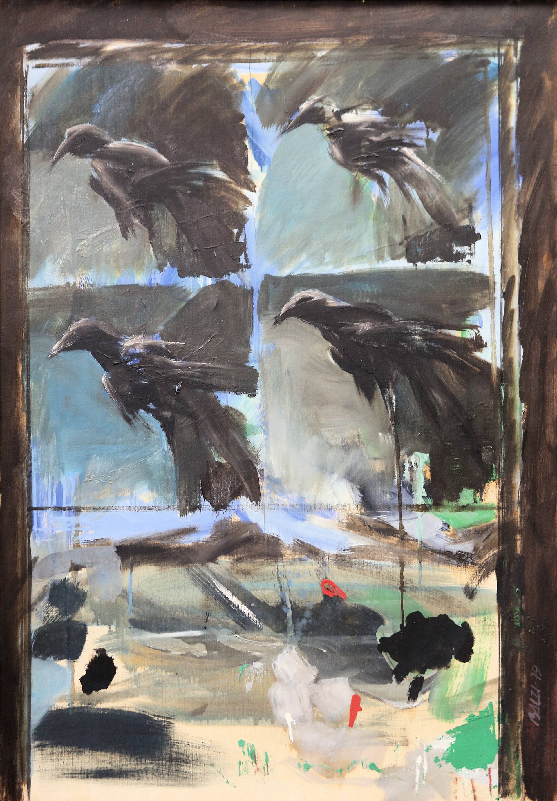 n.135 Studies for "El Cuervo" Oil on canvas  year:1979  65 x 91cm
