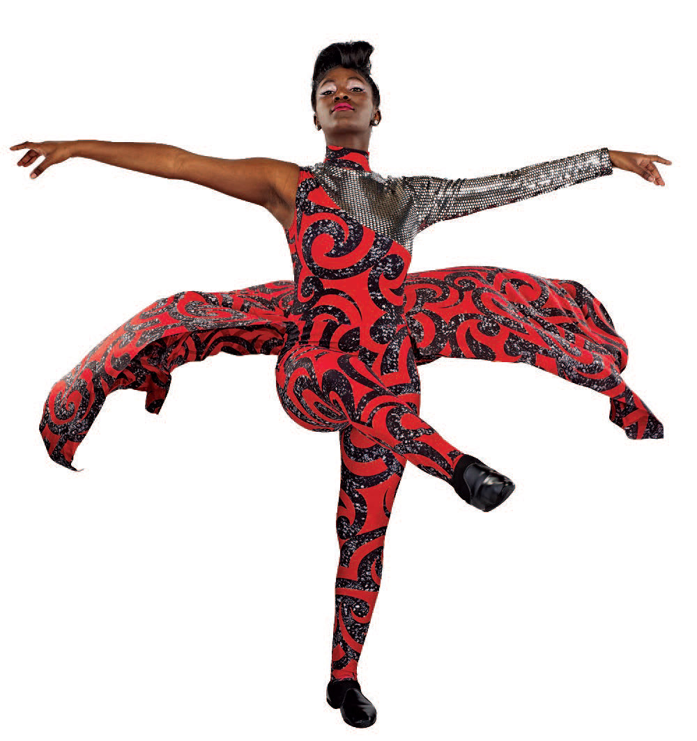 Hybrid Mock-T Single Sleeve Unitard with Back Skirt silver armor