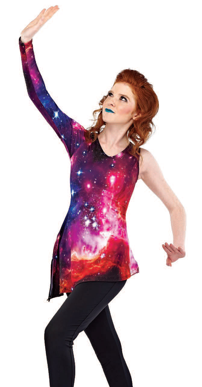 V-Neck Single Sleeve Tunic, stock leggings