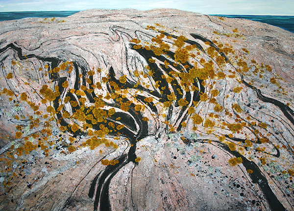 Island Striations #2, 2016 - 76x54", Acrylic & Mixed Media on Canvas, AVAILABLE