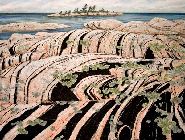 Manitou Rockscape, 2011 - 3' x 4', SOLD