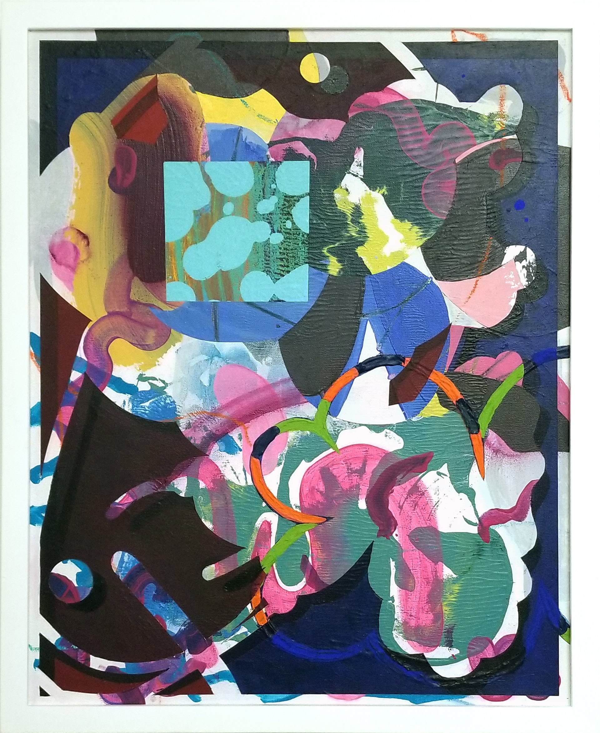 Micro, 2020, 18”x22”, mixed media on canvas