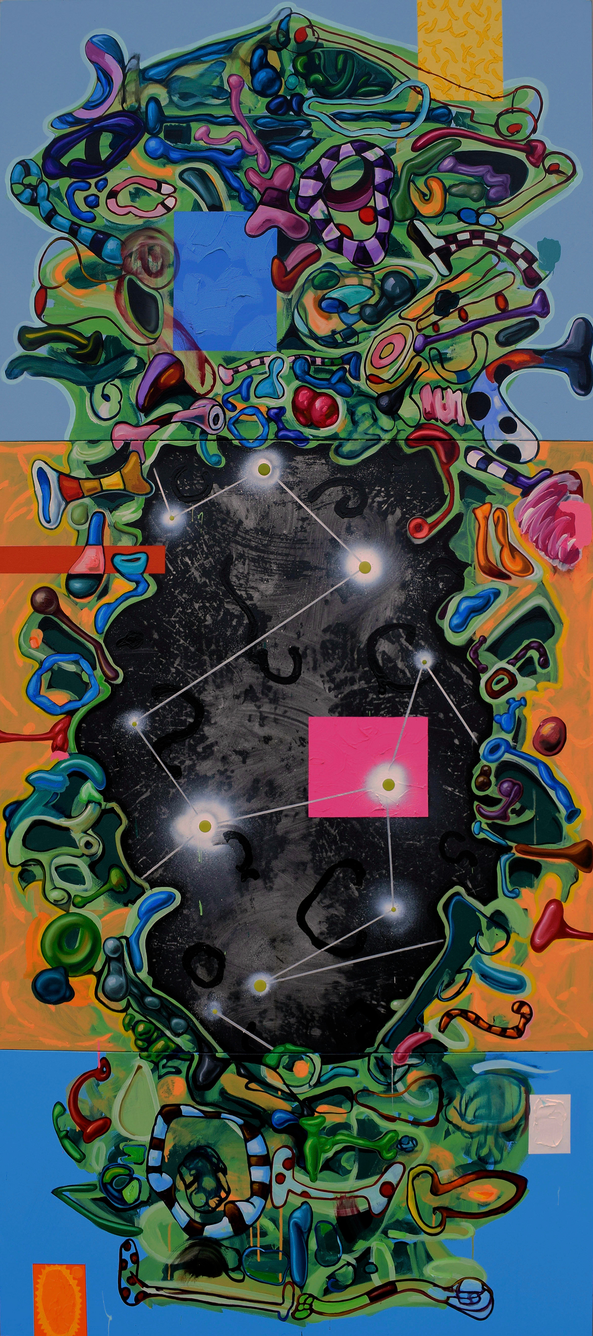 She Don't Come Around Here NOMMO, 2018 48" x 108" mixed media on canvas